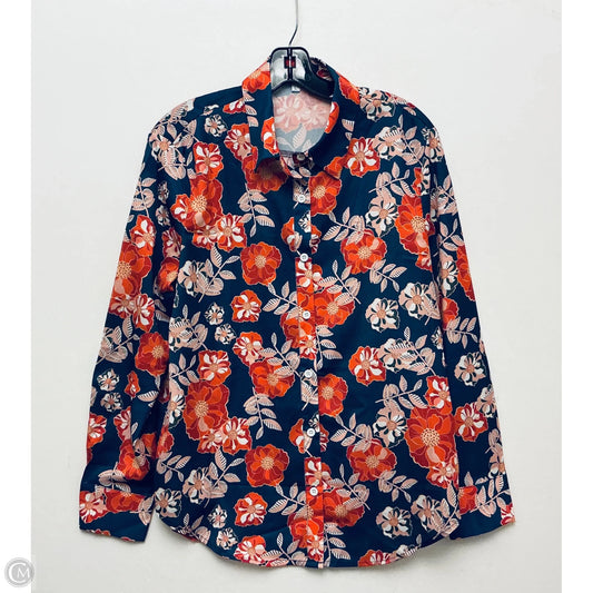 Top Long Sleeve By Cme In Blue, Size: L