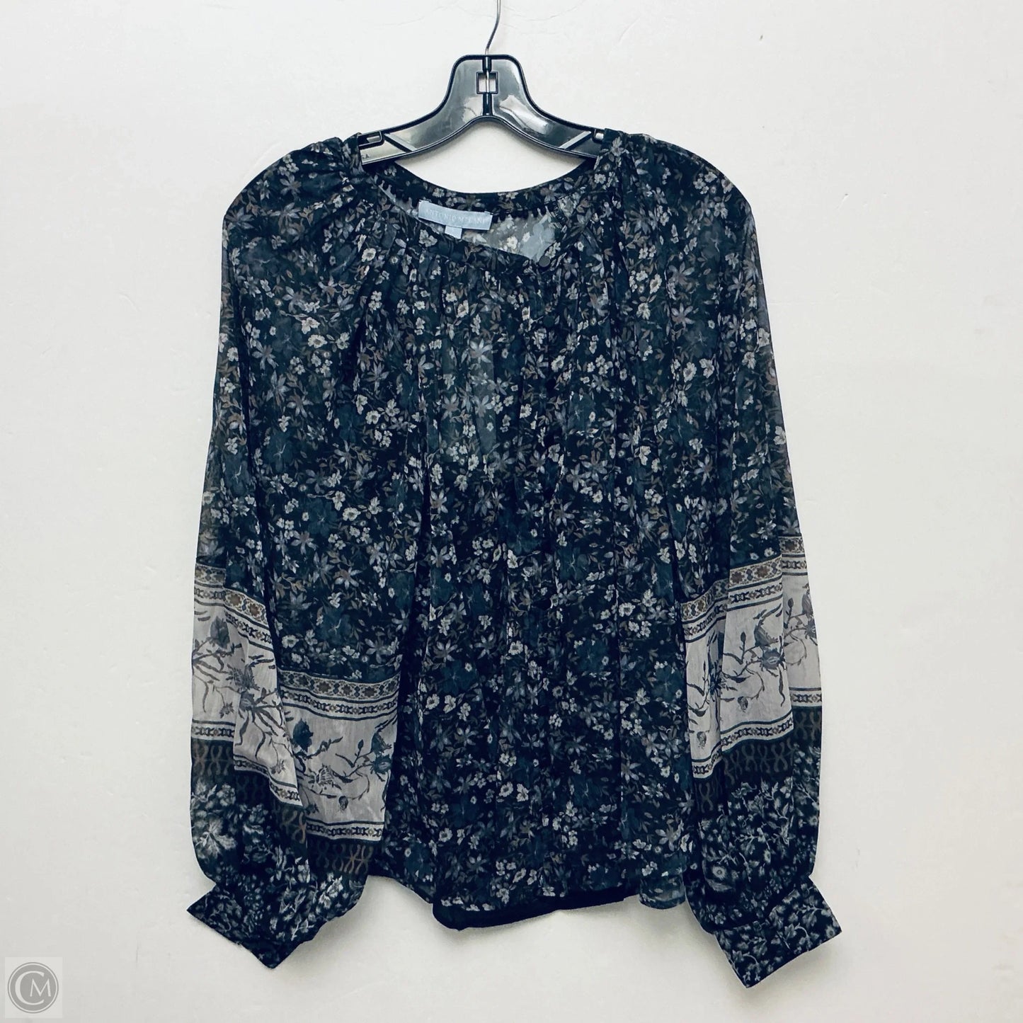 Top Long Sleeve By Antonio Melani In Black, Size: L