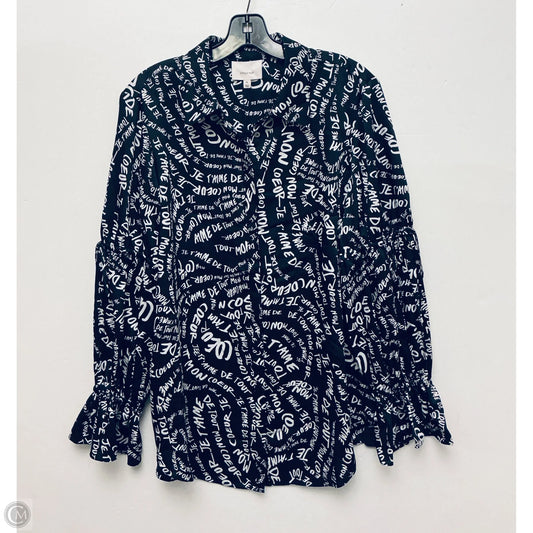 Top Long Sleeve By Cinq A Sept In Black, Size: Xl