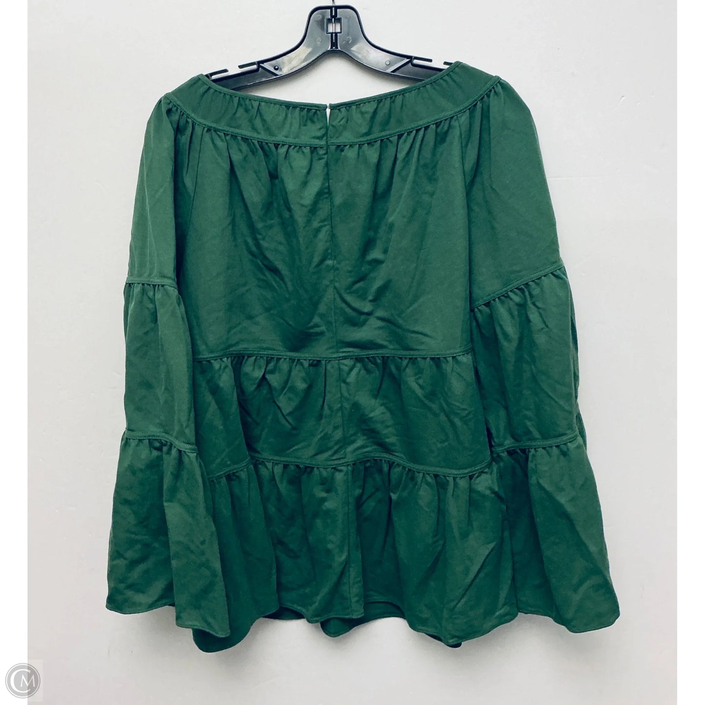 Top Long Sleeve Basic By Rebecca Taylor In Green, Size: Xl