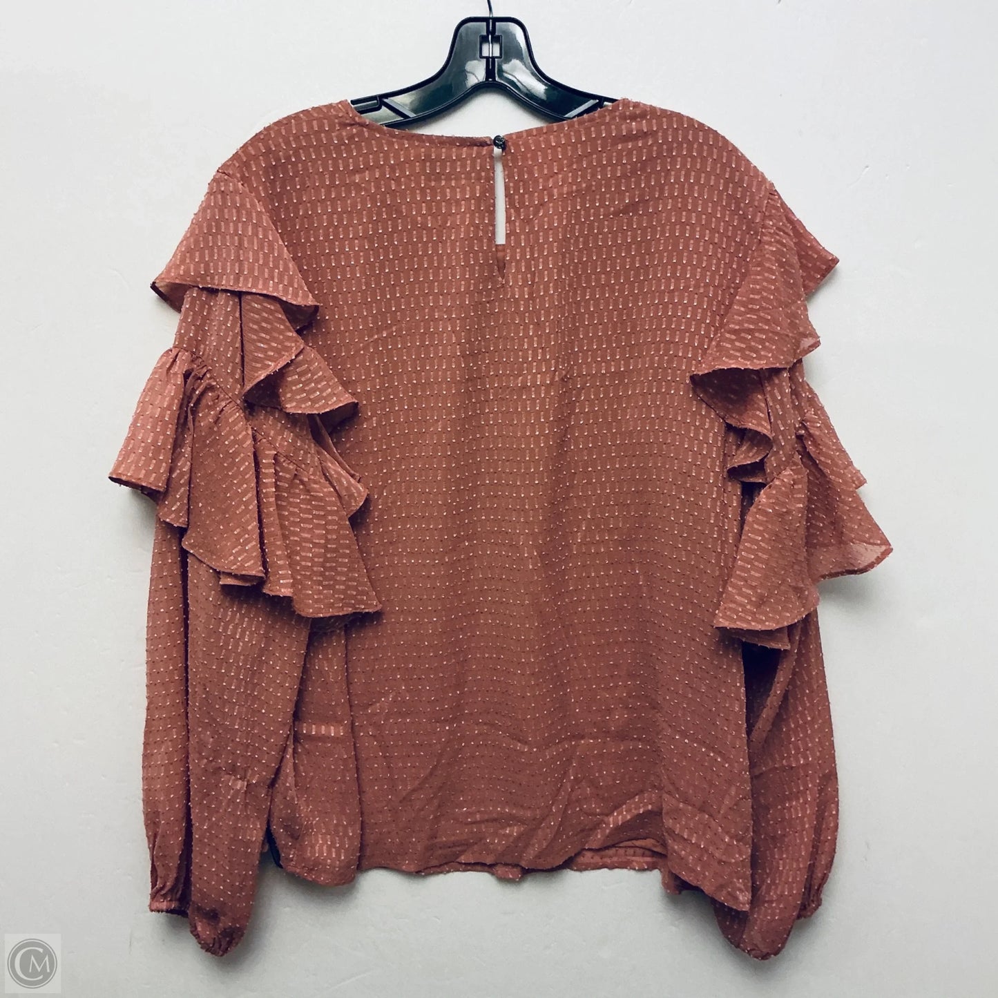 Top Long Sleeve Basic By Cece In Pink, Size: Xl