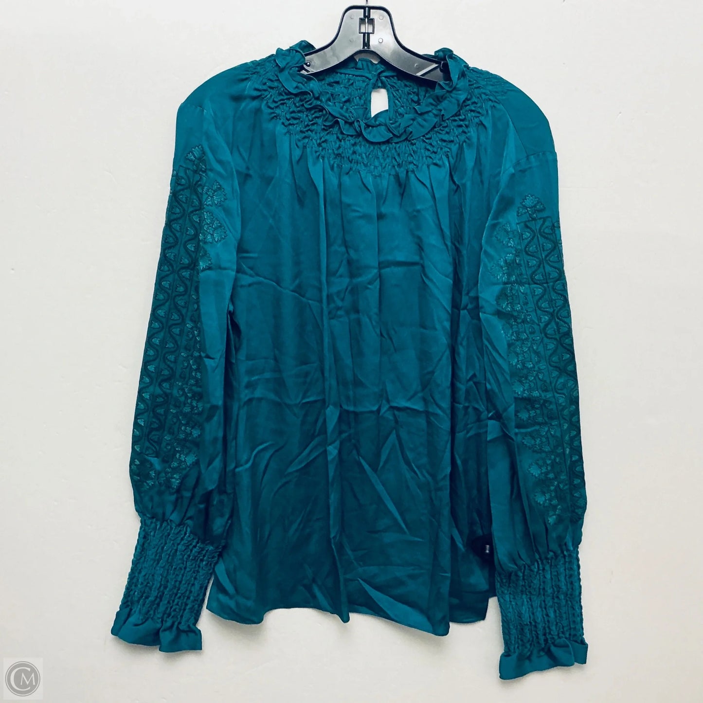 Top Long Sleeve Basic By Cme In Green, Size: Xl