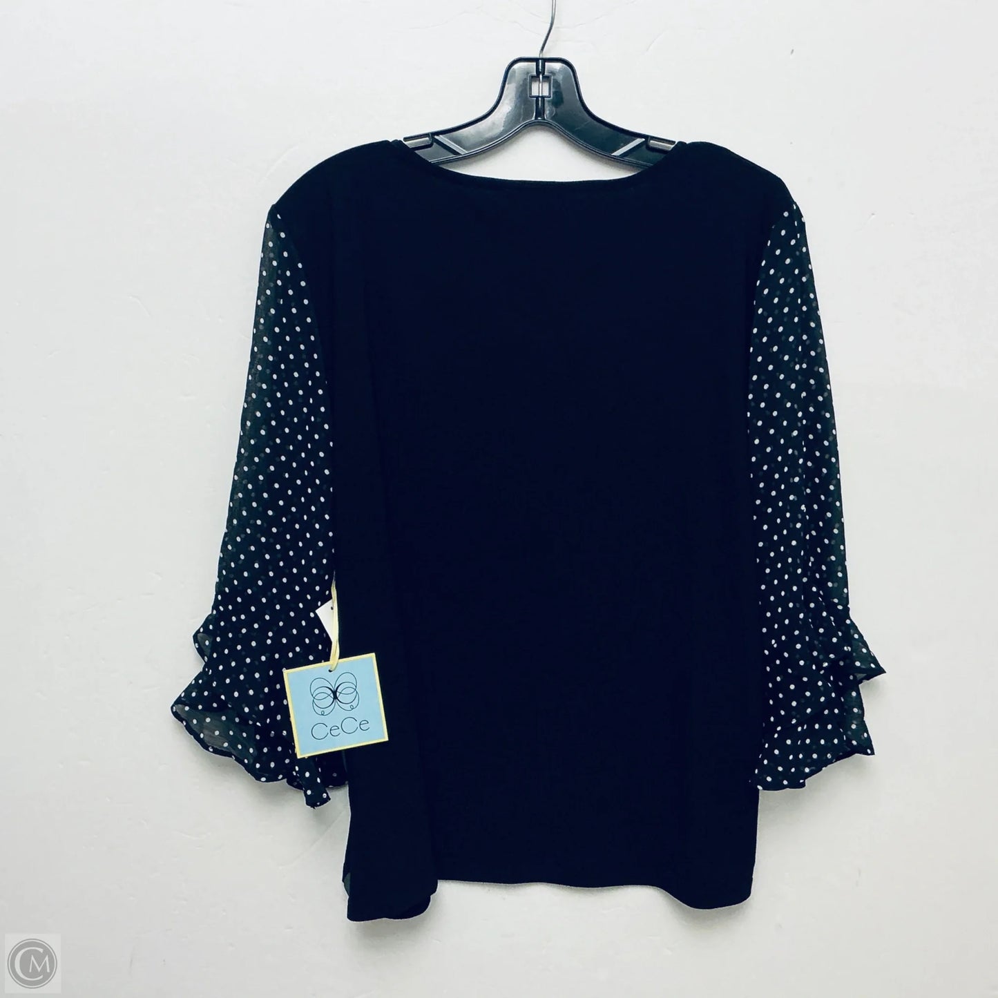 Top Long Sleeve By Cece In Black, Size: Xl