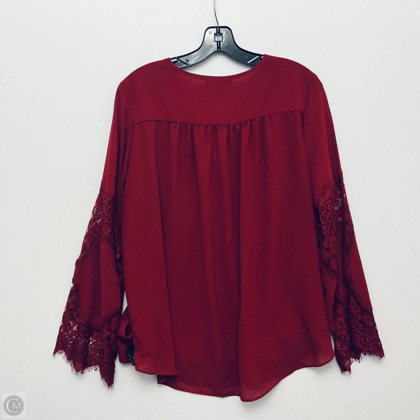 Top Long Sleeve By Roz And Ali In Red, Size: Xl