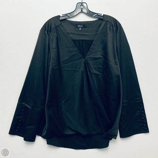 Top Long Sleeve Basic By Isaac Mizrahi In Black, Size: Xl