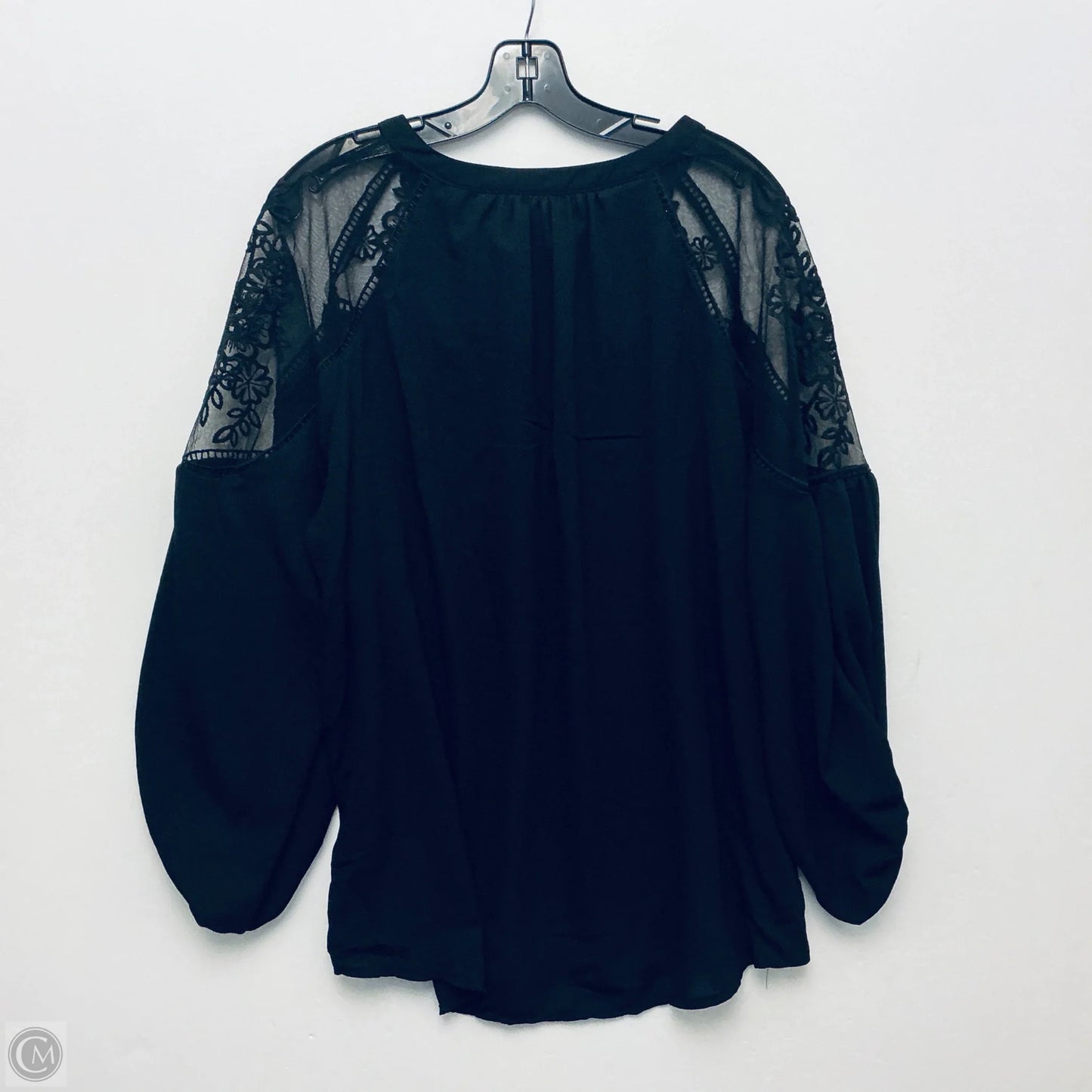 Top Long Sleeve Basic By Cme In Black, Size: 2x
