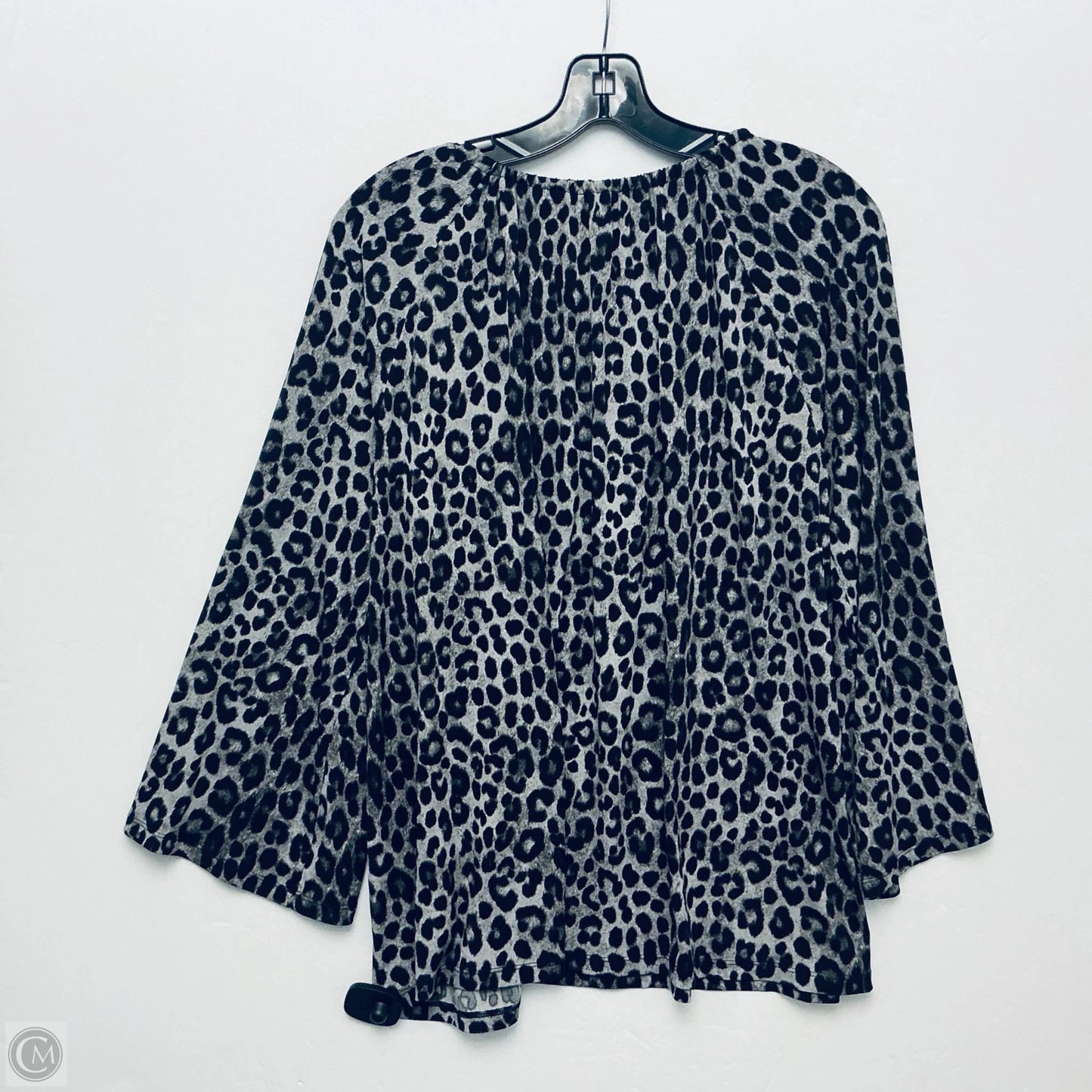 Top Long Sleeve Basic By Michael By Michael Kors In Animal Print, Size: Xl