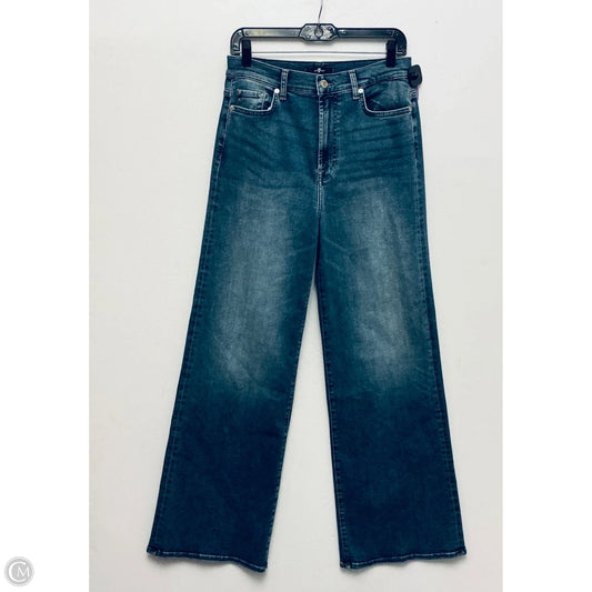 Jeans Straight By 7 For All Mankind In Blue Denim, Size: 8