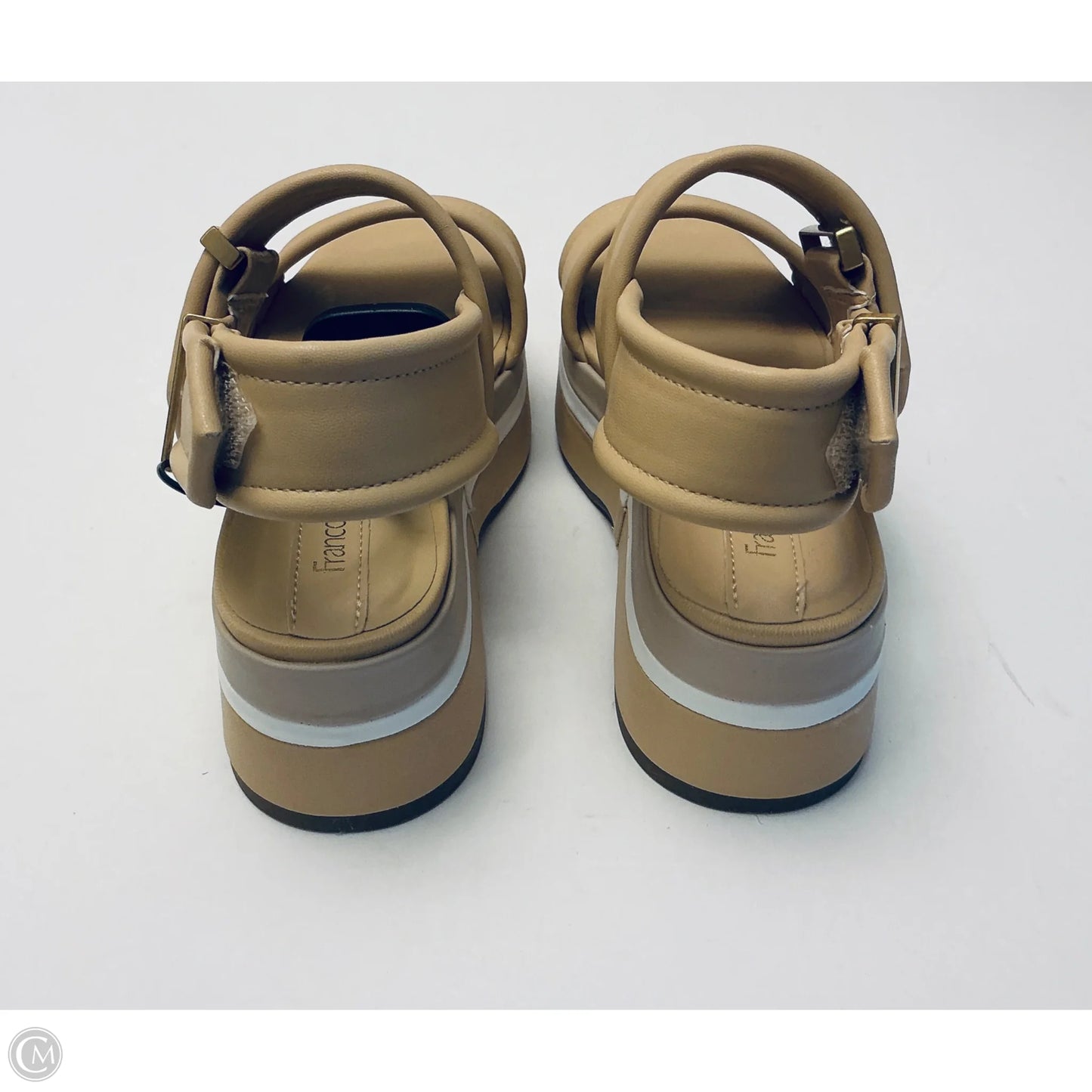 Sandals Heels Wedge By Franco Sarto In Brown, Size: 5.5
