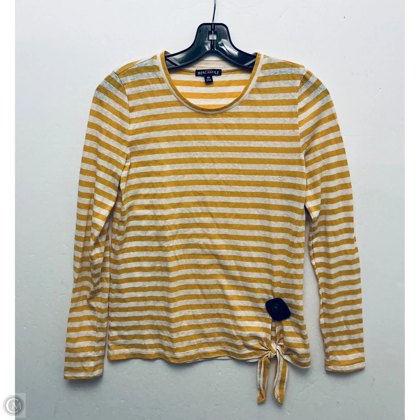 Top Long Sleeve Basic By J. Crew In Yellow, Size: Xs