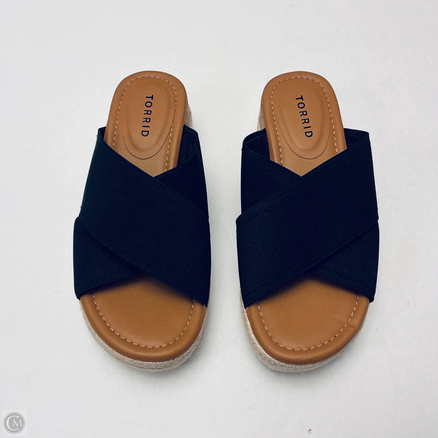 Sandals Heels Wedge By Torrid In Black, Size: 7.5