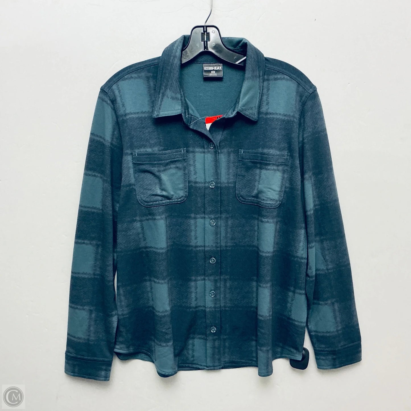 Top Long Sleeve By 32 Degrees In Green, Size: M