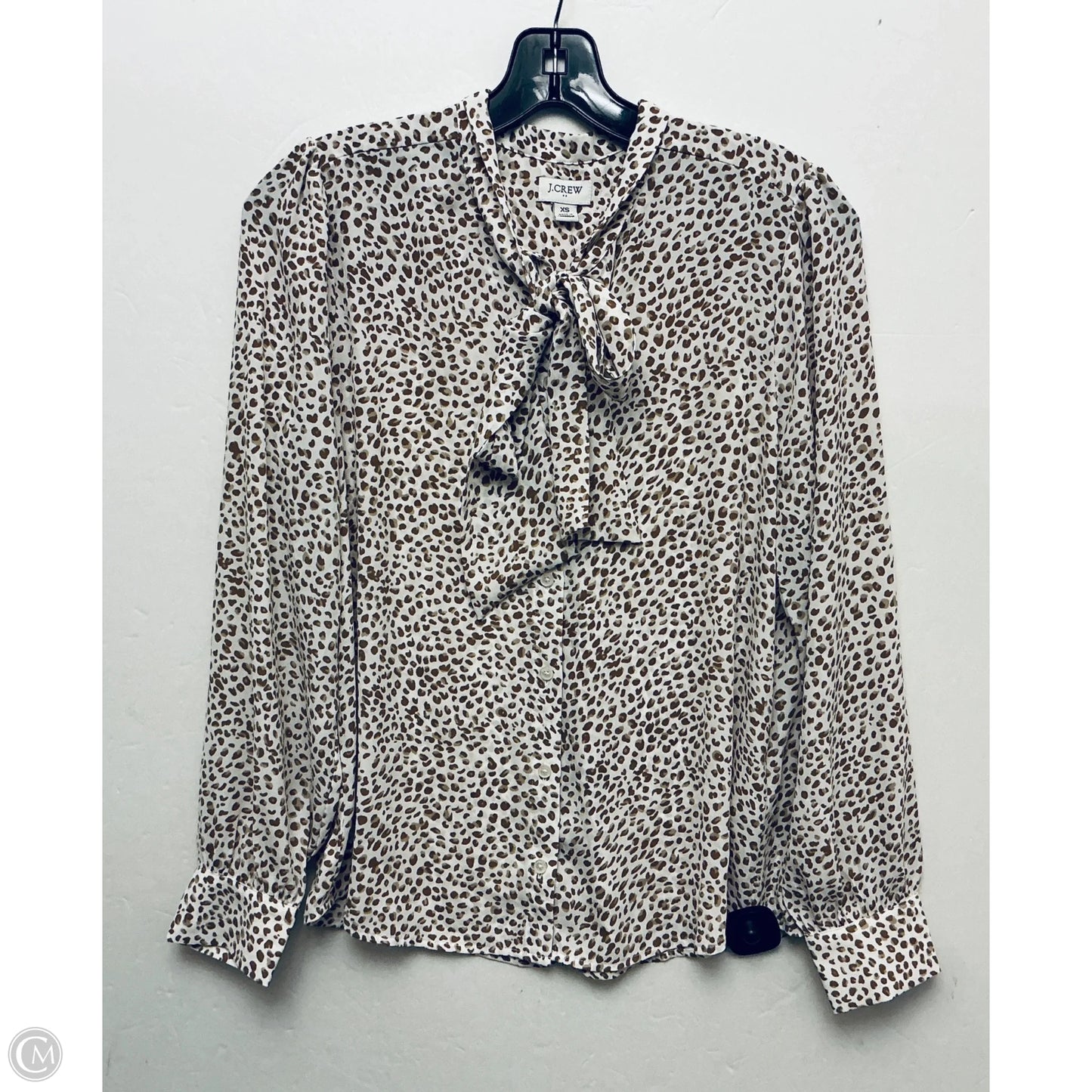 Top Long Sleeve By J. Crew In Brown, Size: Xs
