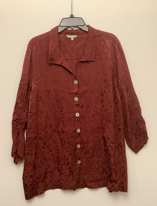 Top Long Sleeve By John Mark In Red, Size: 2x