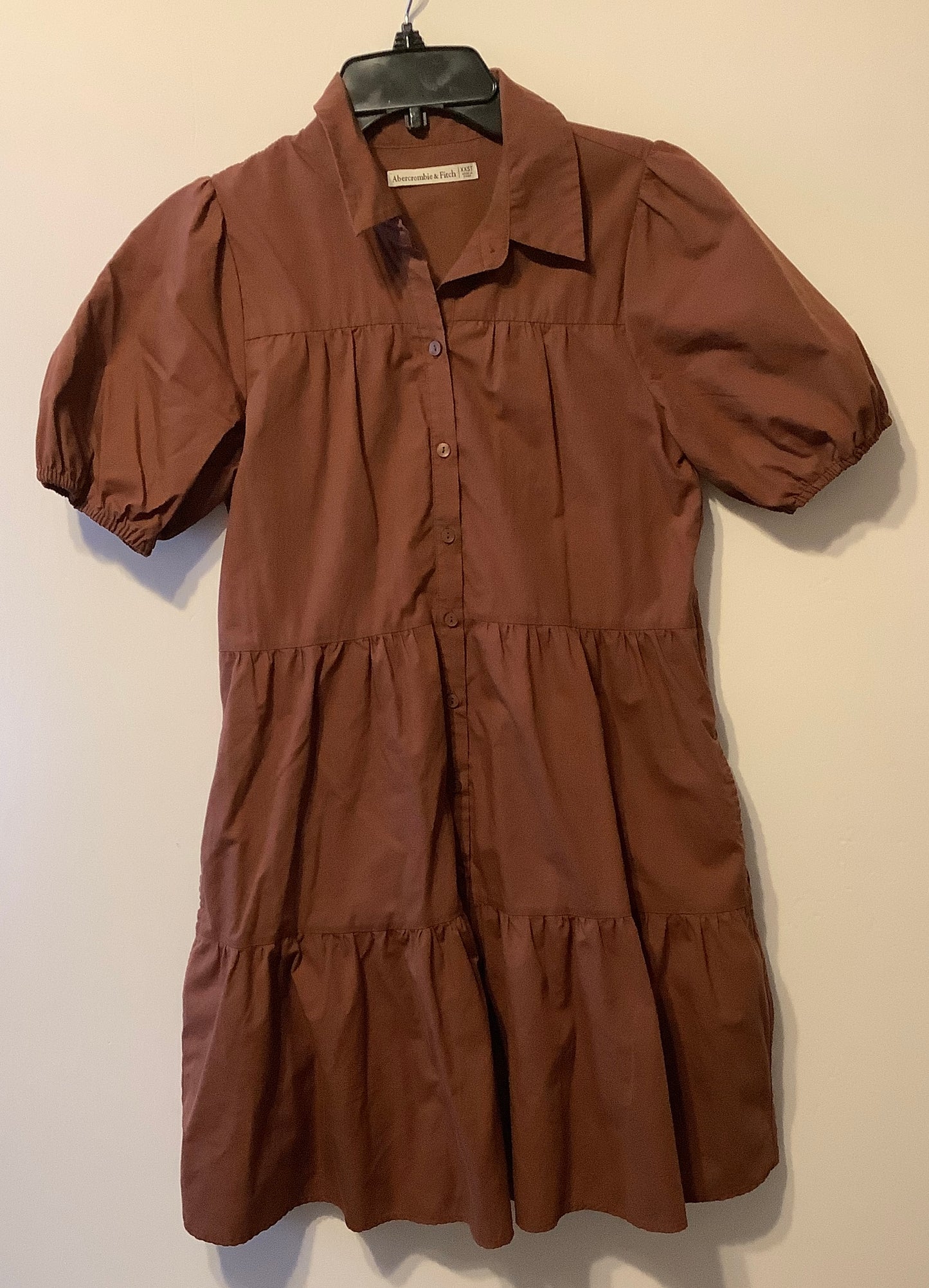 Dress Casual Midi By Abercrombie And Fitch In Brown, Size: Xxs