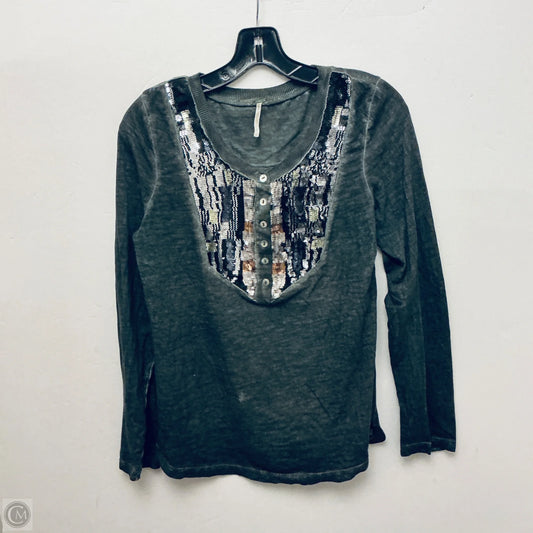 Top Long Sleeve By Free People In Grey,  Size: M