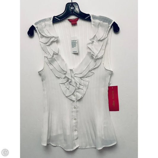 Top Sleeveless By Sunny Leigh In White, Size: L
