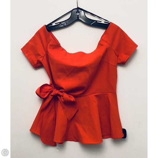Top Short Sleeve By Forever 21 In Red, Size: Mp
