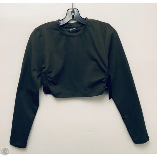 Athletic Top Long Sleeve Collar By Mono B In Green, Size: L