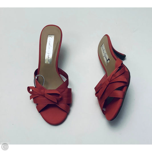 Sandals Heels Kitten By Clothes Mentor In Pink, Size: 6.5