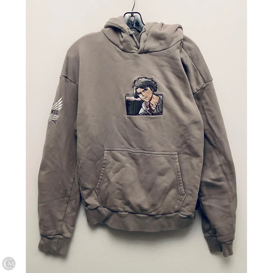 Sweatshirt Hoodie By Clothes Mentor In Cream, Size: L