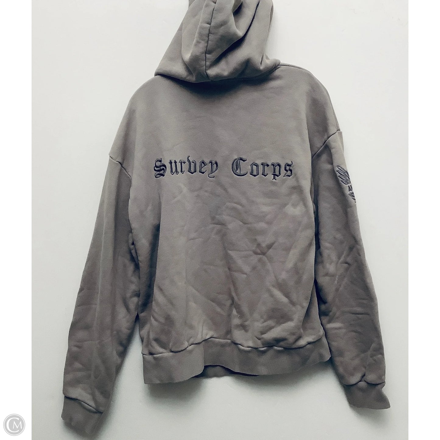 Sweatshirt Hoodie By Clothes Mentor In Cream, Size: L