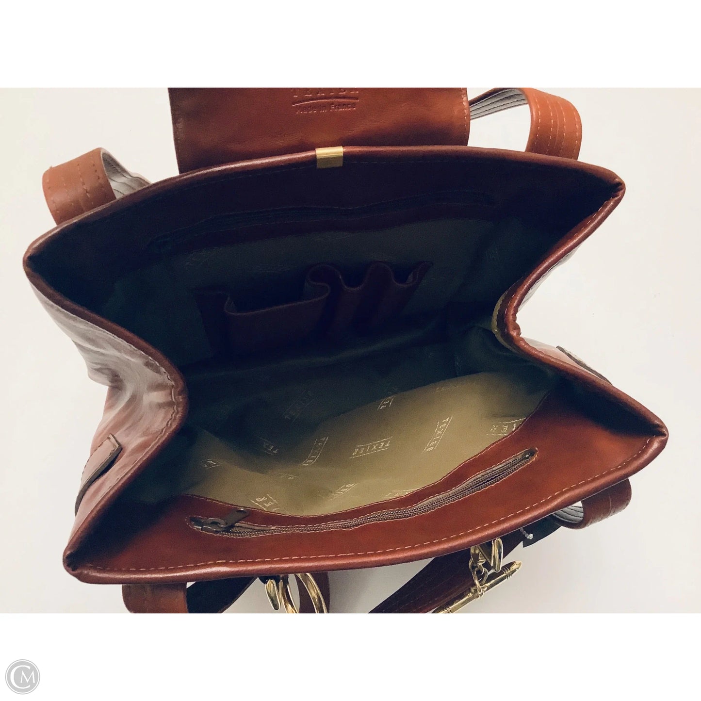 Backpack Leather By Clothes Mentor, Size: Medium