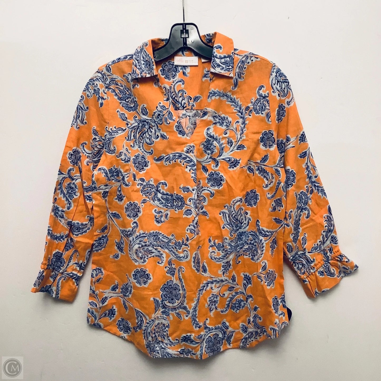 Top Long Sleeve By Clothes Mentor In Orange, Size: Xs