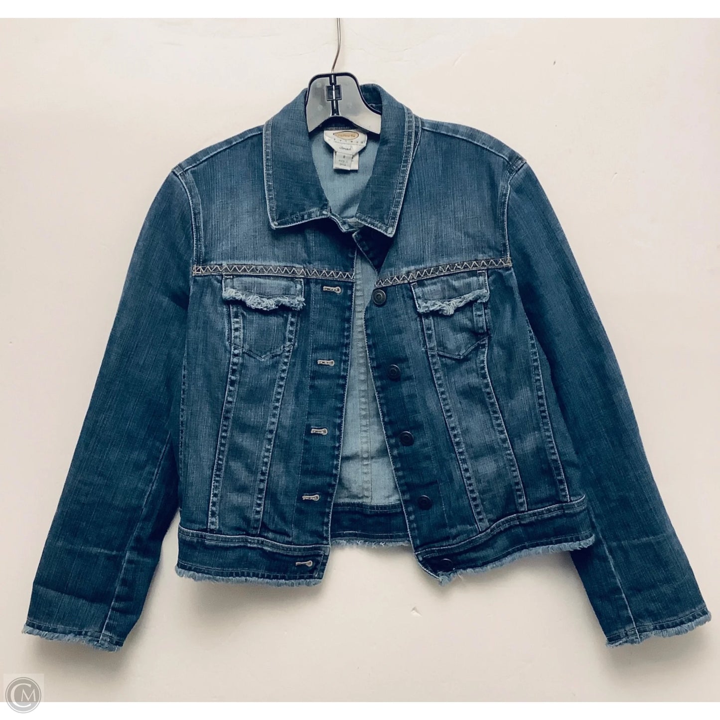 Jacket Denim By Talbots In Blue Denim, Size: M