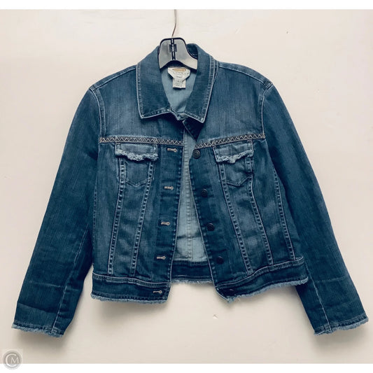 Jacket Denim By Talbots In Blue Denim, Size: M