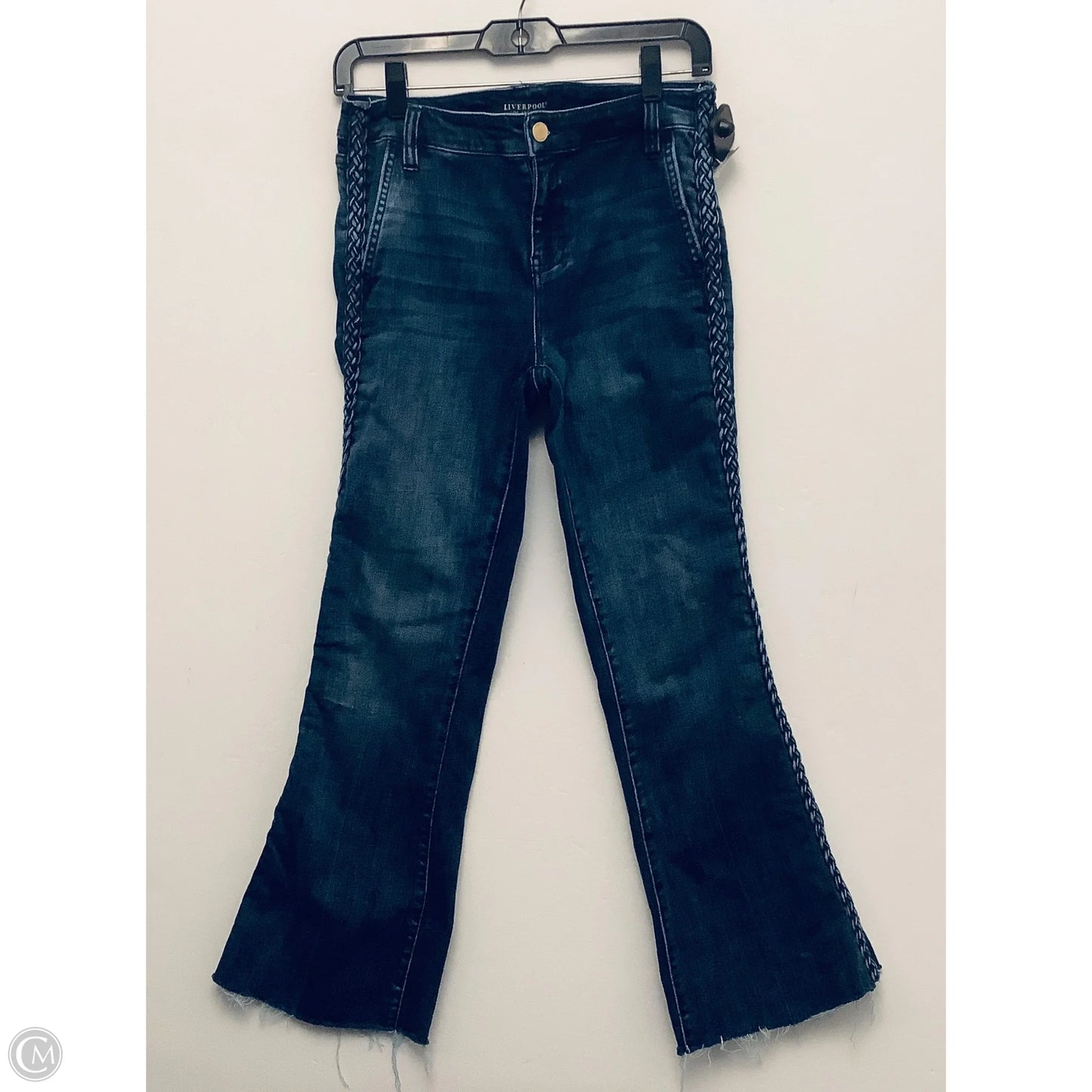 Jeans Flared By Liverpool In Blue Denim, Size: 6