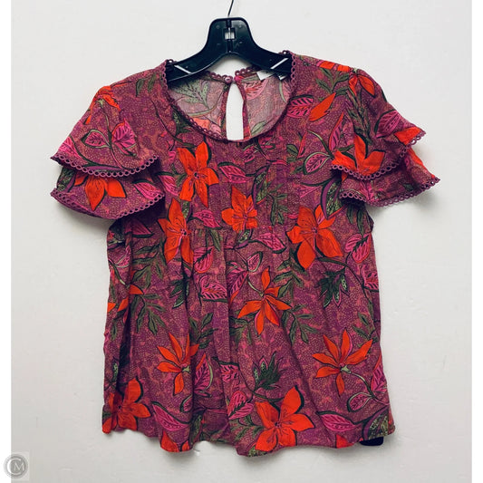 Top Short Sleeve By Rose And Olive In Purple, Size: M