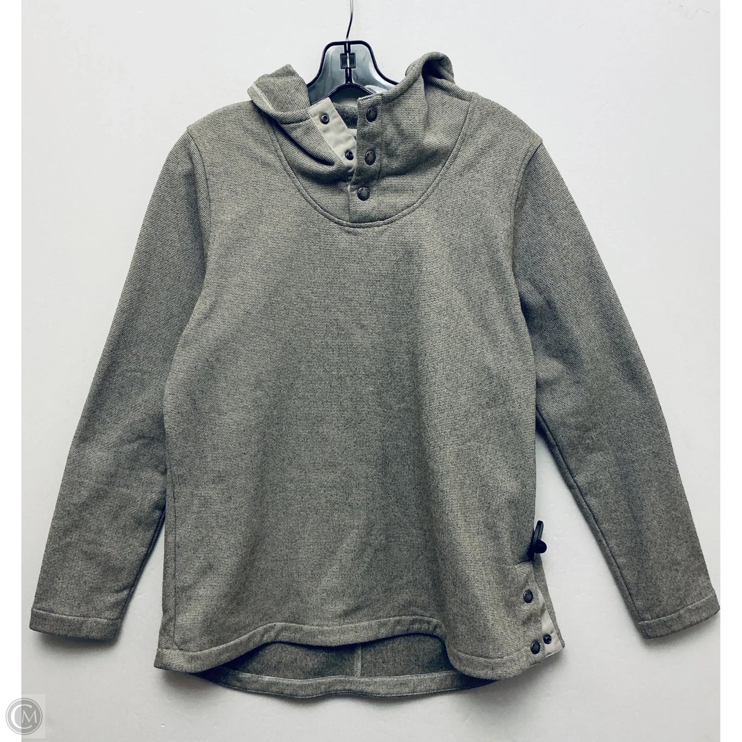 Athletic Sweatshirt Hoodie By The North Face In Grey, Size: L