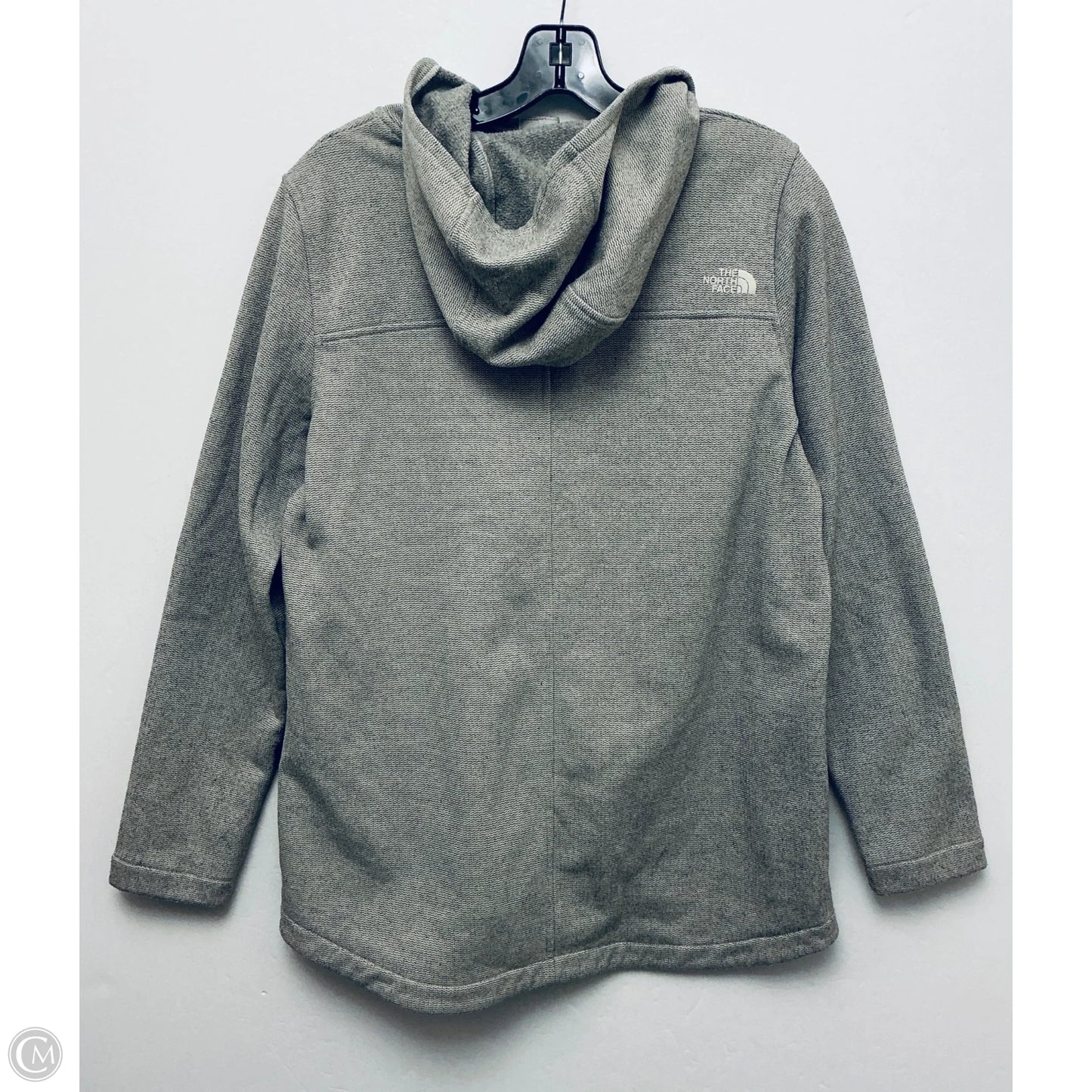 Athletic Sweatshirt Hoodie By The North Face In Grey, Size: L