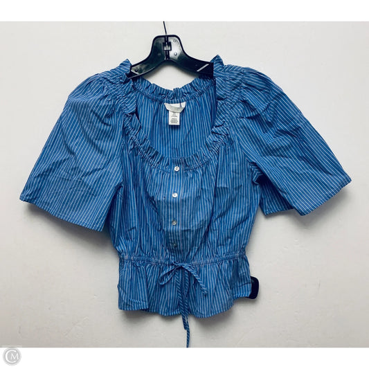 Top Short Sleeve By H&m In Blue, Size: S