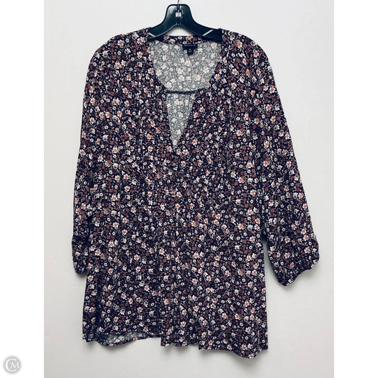 Top Long Sleeve By Torrid In Floral Print, Size: 4x