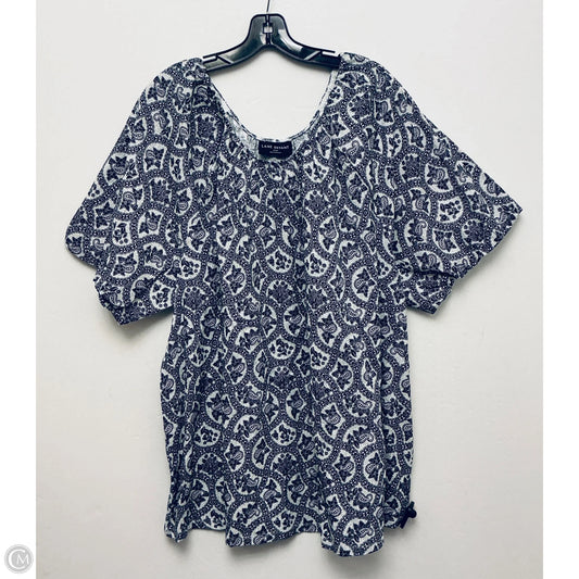 Top Short Sleeve By Lane Bryant In Black & White, Size: 4x