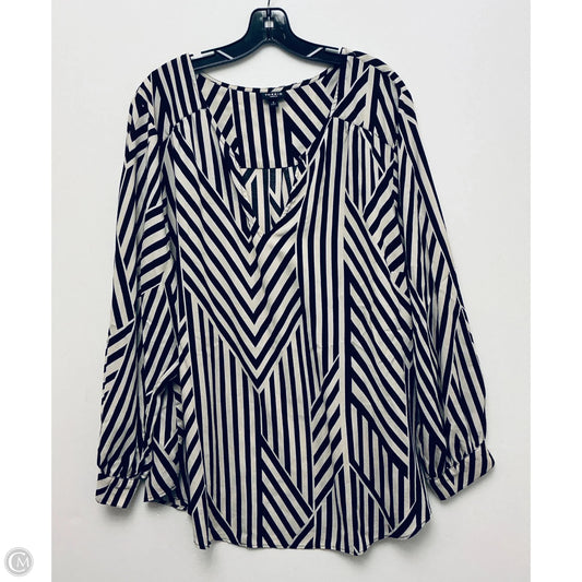 Top Long Sleeve By Torrid In Striped Pattern, Size: 4x