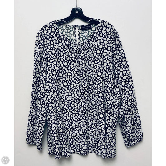 Top Long Sleeve By Lane Bryant In Black, Size: 4x