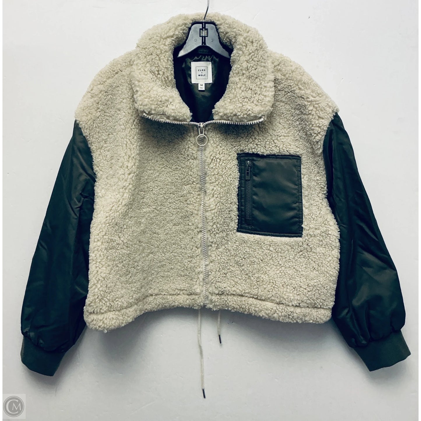 Jacket Fleece By Clothes Mentor In Green, Size: M