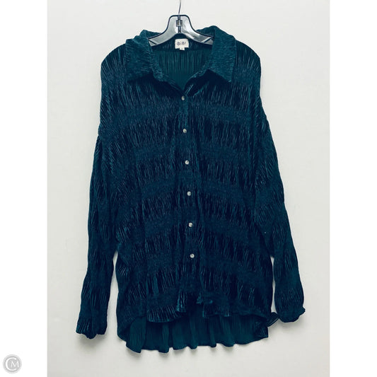 Top Long Sleeve By Bibi In Green, Size: 1x