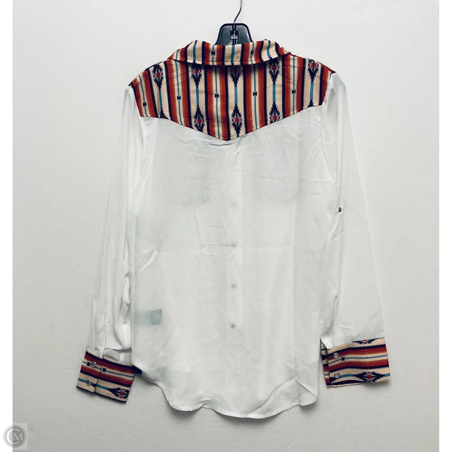 Top Long Sleeve By Lucky & Blessed In White, Size: M