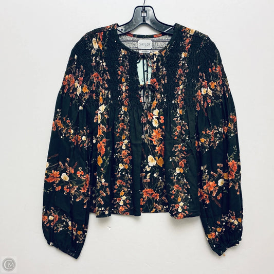Top Long Sleeve By Saylor In Green, Size: S