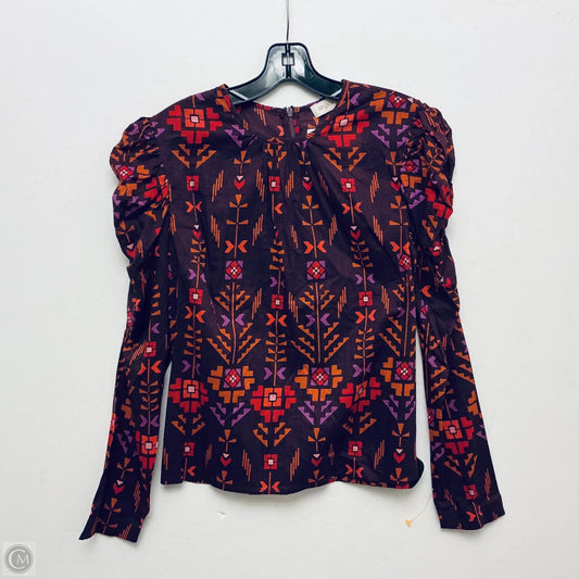 Top Long Sleeve By Banjanan In Purple, Size: Xs