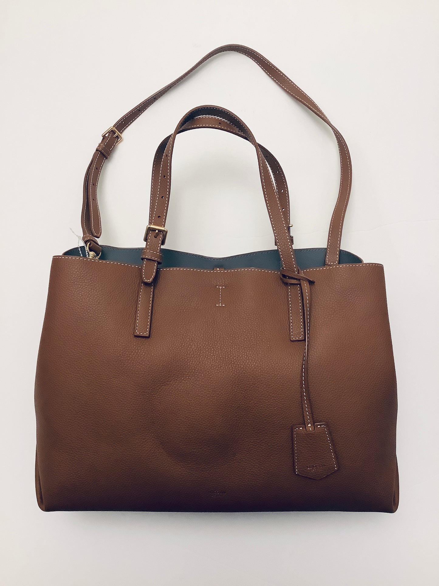 Handbag Leather By Oroton, Size: Large