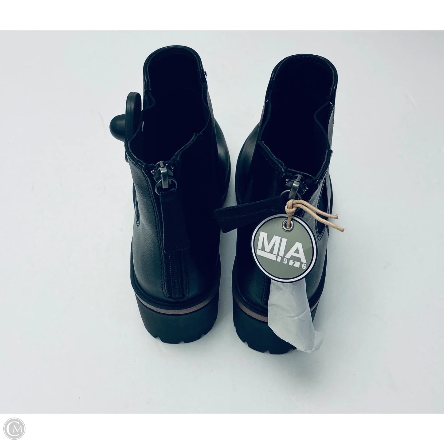 Boots Ankle Heels By Mia In Black, Size: 6