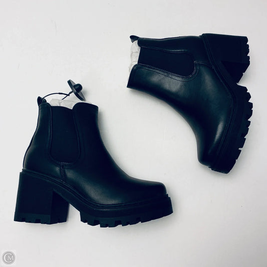 Boots Ankle Heels By Clothes Mentor In Black, Size: 8