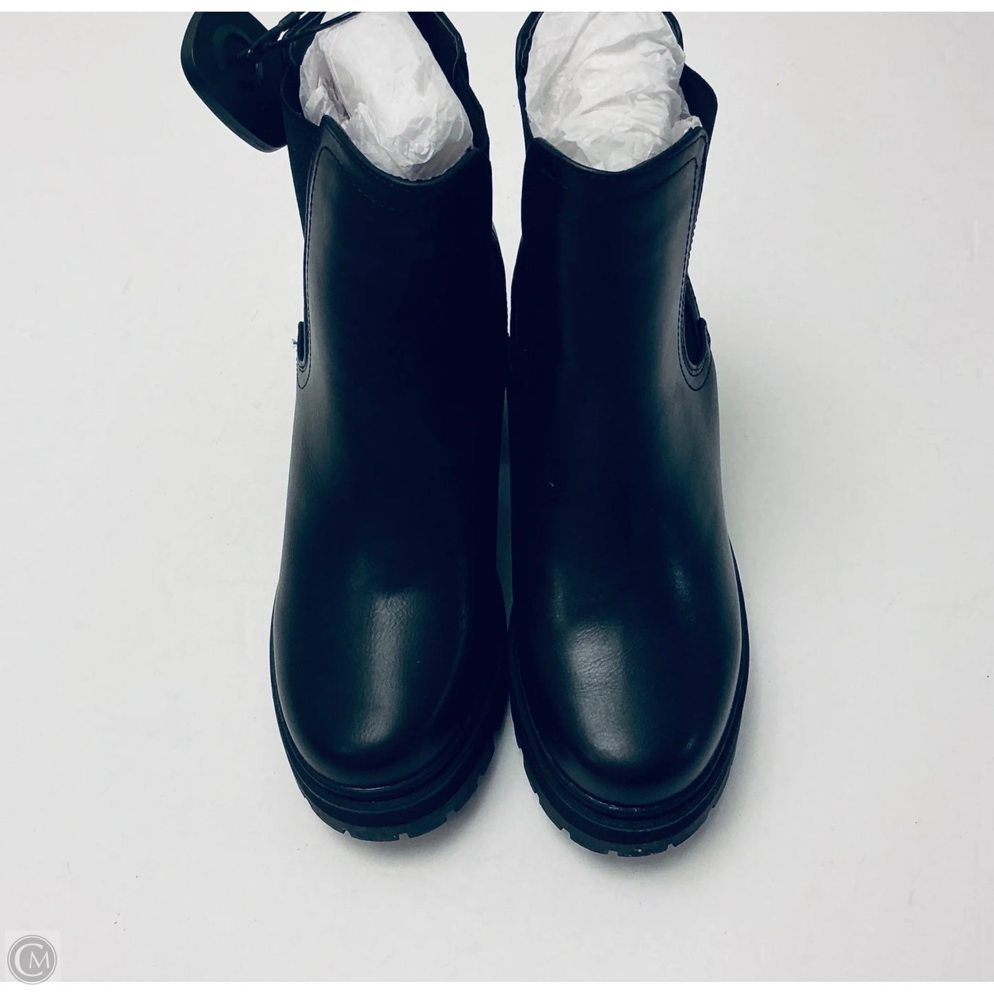 Boots Ankle Heels By Clothes Mentor In Black, Size: 8