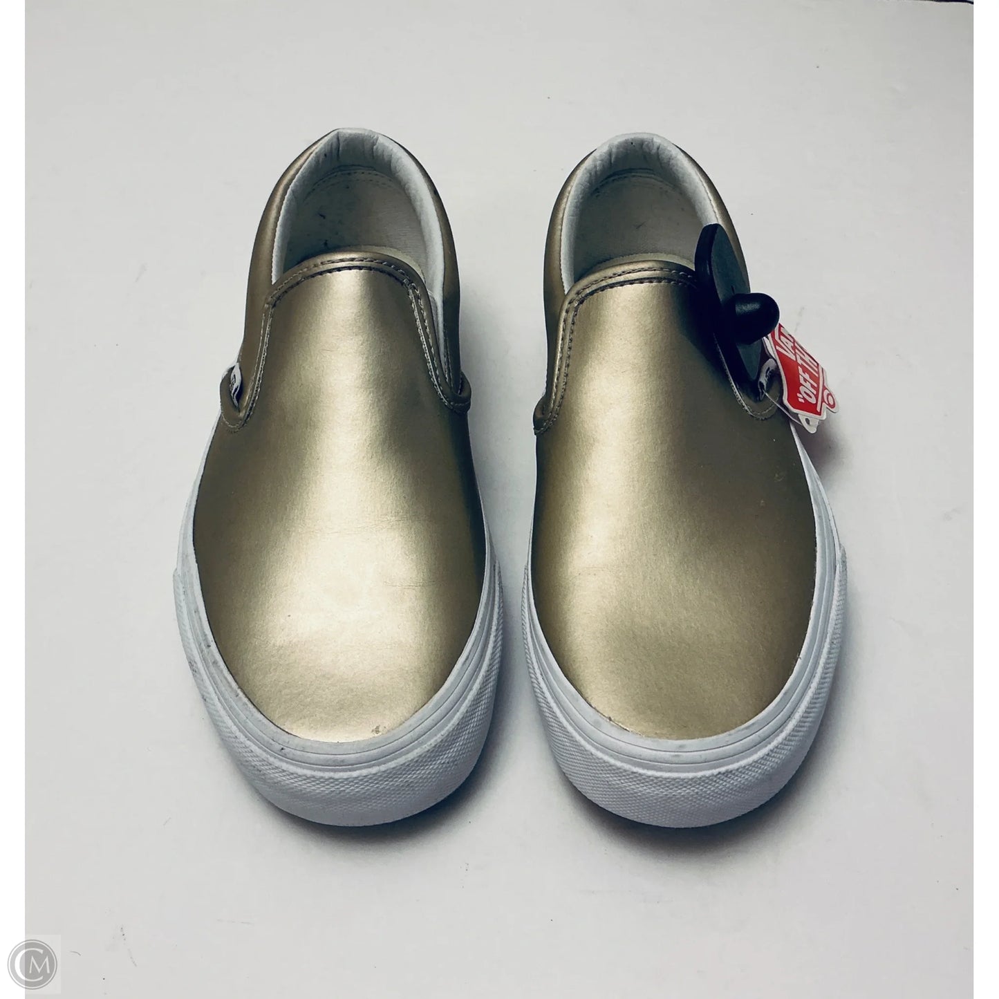 Shoes Sneakers By Vans In Gold, Size: 8