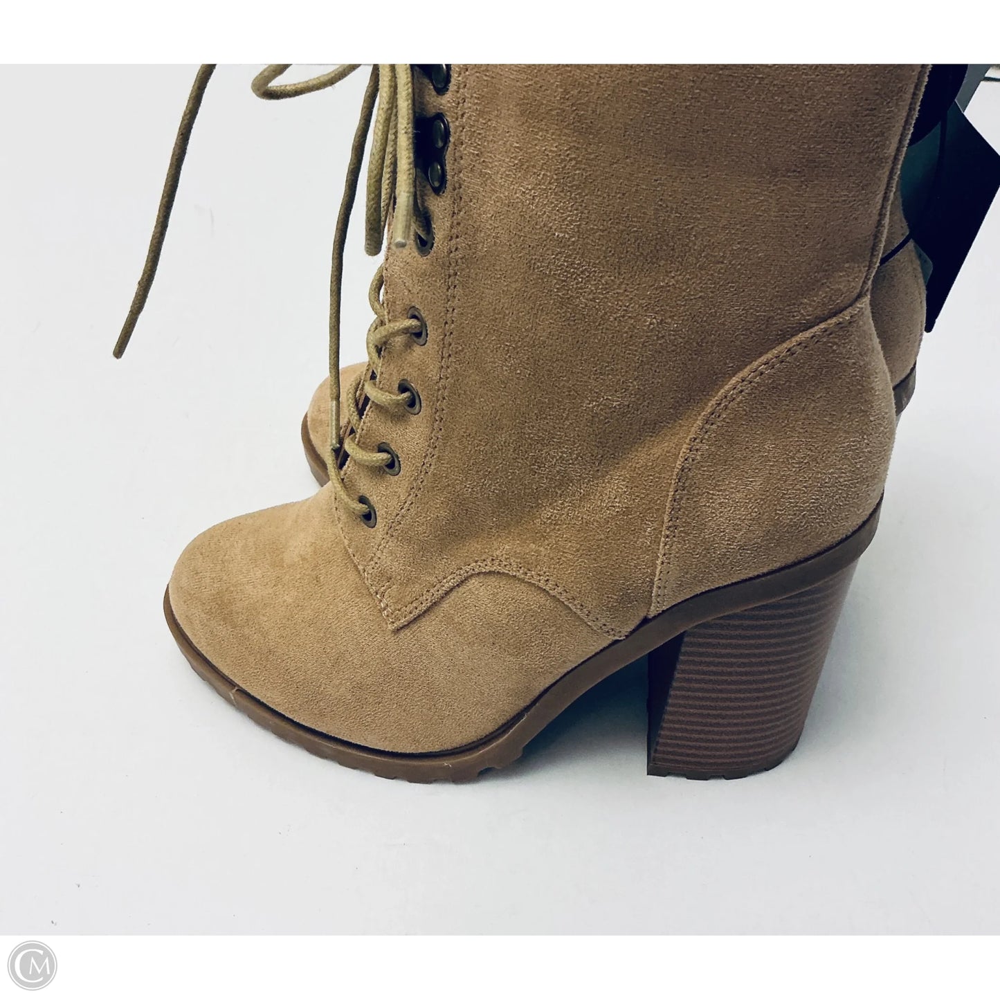 Boots Ankle Heels By Forever 21 In Brown, Size: 7